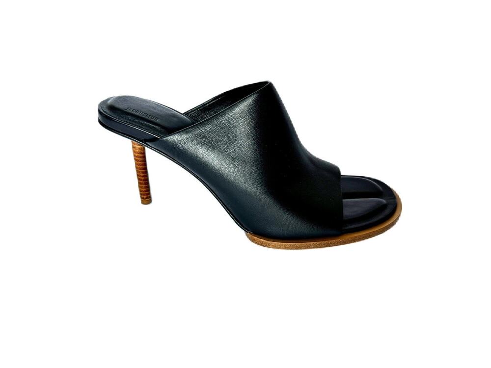 Jacquemus Rond Cares Mule Black Size 41 NWB Asymmetrical